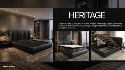 Тапицирана Спалня Heritage – Модерен Лукс, Комфорт и Практичност с Повдигащ Механизъм