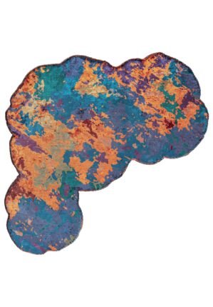 BM Home AMORPH GAIA ORANGE - CHERRY - NAVY BLUE - DARK TURQUOISE RUG